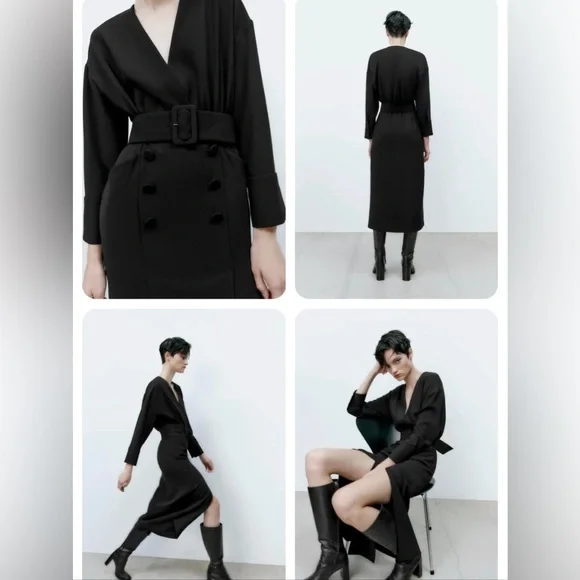 Zara belted dress NWT - Picture 6 of 9